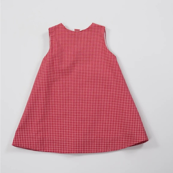 Classic stitches Red Plaid A-line sleeveless dress red and white check 12 months - Picture 2 of 6